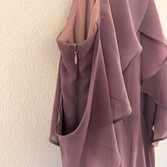 Lulu’s Chandelier Dusty Rose Purple Maxi Dress Size Small - Picture 9 of 16